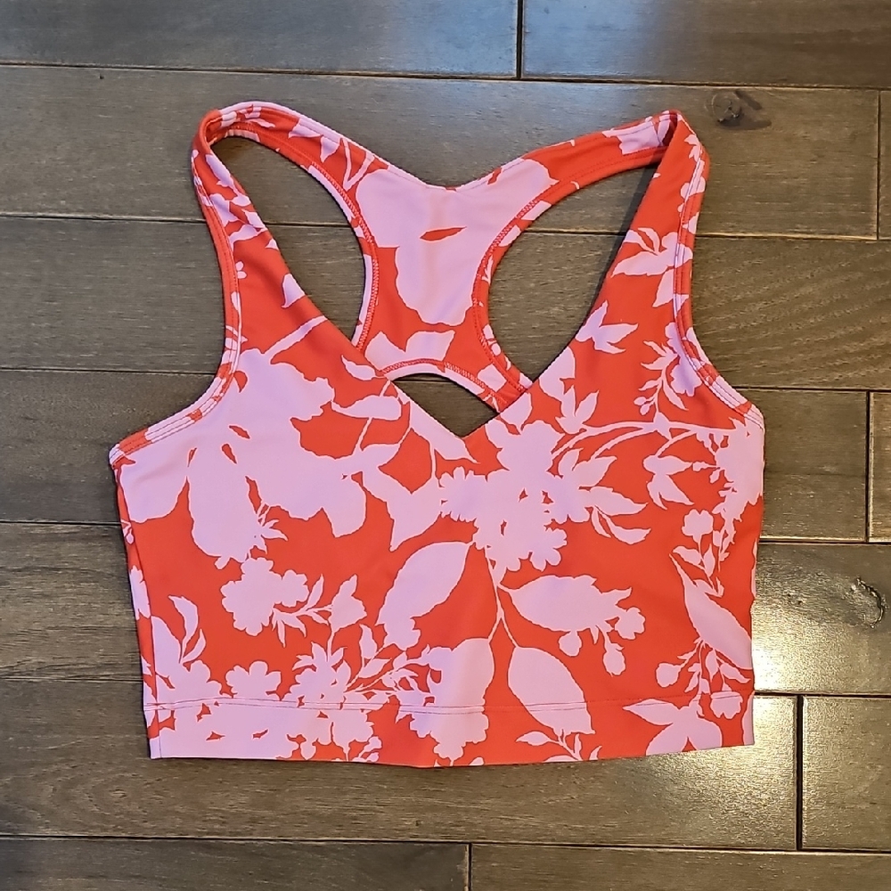 SAGE Floral Racerback Sports Bra Demi Bra